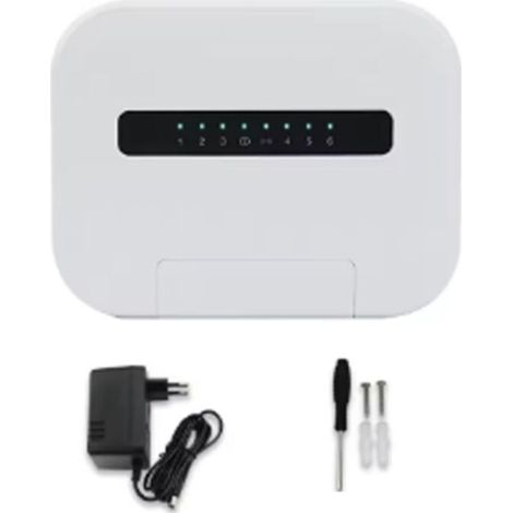 Contrôleur d'arrosage intelligent d'intérieur Tuya WiFi à 6 stations, système d'irrigation à distance par téléphone pour prise UE A