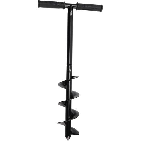 60cm Main Auger Post Hole Digger, Acier laminé à Froid en Forme de T Jardin Auger Foret avec Poignée Antidérapante Manual Earth Auger Drill pour Cultiver en Profondeur des Semis