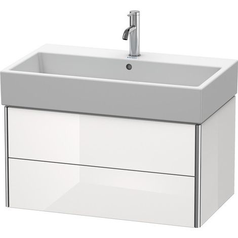 Duravit XSquare Vanity unit a parete 78,4x 46,0 cm, 2 cassetti, per lavabo Vero Air 235080, Colore (anteriore/corpo): Azzurro Opaco - XS419500909
