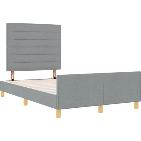 vidaXL Bed Frame Light Grey 120x200 cm Fabric (1/5)