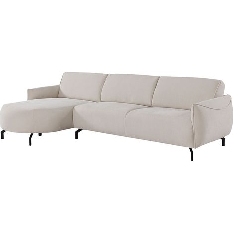 Divano angolo a sinistra in Tessuto Beige - FERIONA (1/4)