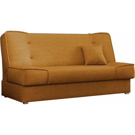 Mobilier1 – Canapé convertible 3 places avec fonction couchage – Mécanisme Click-Clack – Largeur 175 cm – Boîte à literie – Fabriqué en Union Européenne (1/5)