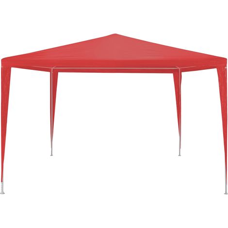vidaXL Party Tent Red 300 x 300 x 255 cm PE and Steel