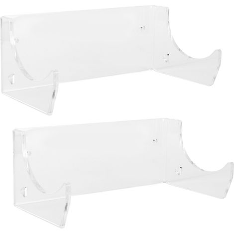 Lot de 2 étagères murales transparentes pour skateboards et snowboards. (1/5)