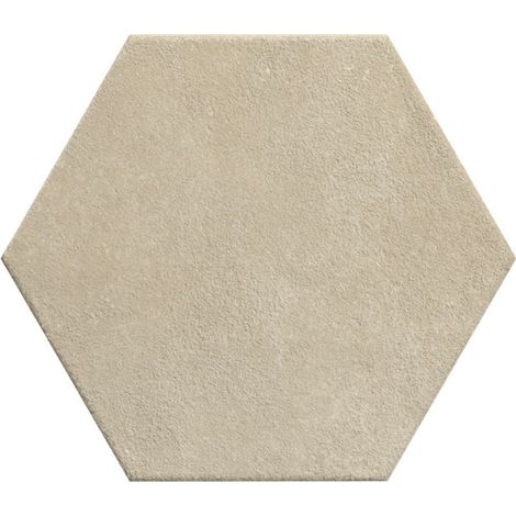Carrelage sol / mur hexagonal effet ciment 25x21,6 cm TERRACRETA Argilla Esagono (vendu par boite de 1.18m2)