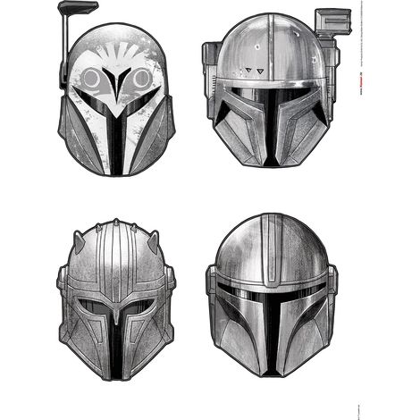 sticker mural Star Wars argent  - Komar (1/2)