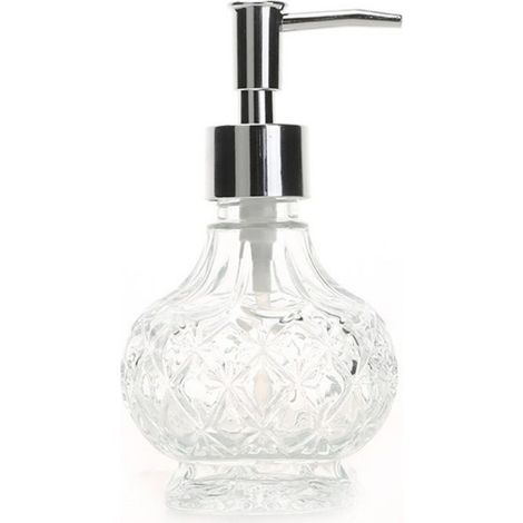 Distributeur de savon - - Style 1 - Verre vintage - Pompe en acier inoxydable - Élégant (1/3)