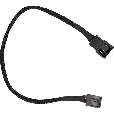 Câble d'extension flexible pour ventilateur de boîtier PC avec connecteur 4 broches (mâle vers femelle), câble répartiteur 4 broches pour boîtiers d'ordinateur, multicolore (30 cm) (1/5)