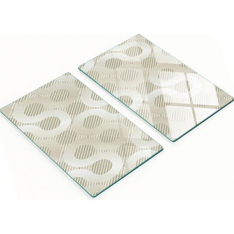 Tableros de vidrio duraderos y elegantes con dise帽o curvo, dise帽o dorado, 2x30x52 cm