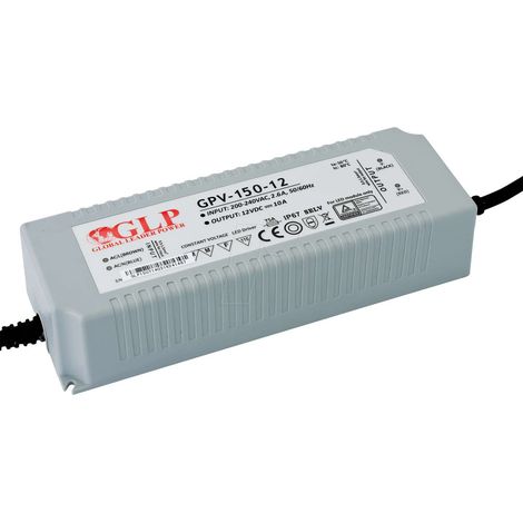 Fuente de alimentación LED hermética GPV 150W 12,50A 12V DC IP67 GPV-150-12 (1/2)