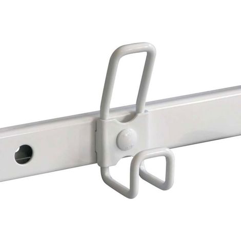Bi-patères sur lice - Décor : Blanc - Longueur : 1500 mm - Matériau : Acier - DEVISMES (1/2)