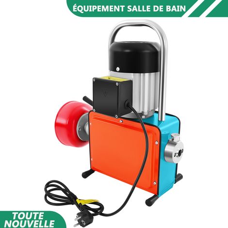 WAOBDLA Machine de nettoyage de drain portable 1000W 400r/min pour dragage de tuyau d'égout intérieur (1/5)