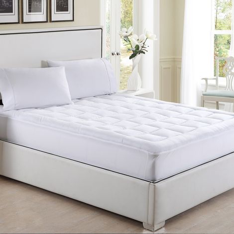 Sampur – Surmatelas Duo Tech 160x200 cm – Mousse à mémoire de forme 50 kg/m3 – Épaisseur 8 cm – Microfibre anti-acariens et anti-bactériens
