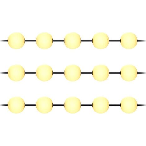 Orno Catena luminosa LED 10,5 metri vetro opale