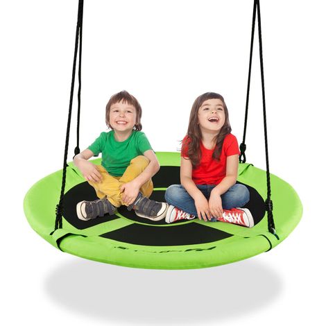 100cm Flying Saucer Tree Swing Indoor Outdoor Children Play Set Adjustable Rope