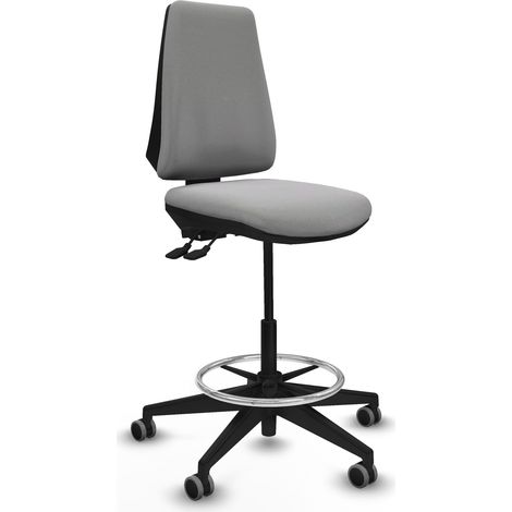 Taburete Elche AS bali gris claro base piramidal ruedas 65mm engomadas