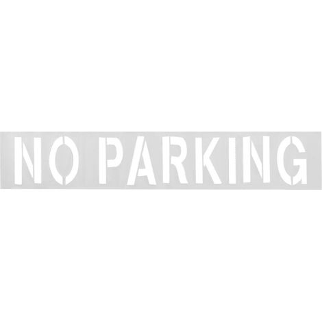Silikon-Schablone „Parken verboten“, 30 cm, wiederverwendbares Buchstabenset, Farbschablone zur Markierung von Straßenrändern, Verkehrszeichen. (1/5)
