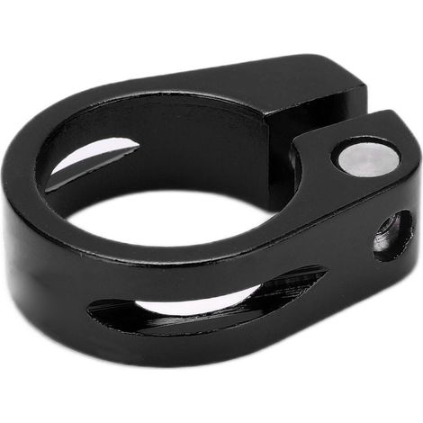 Collier de serrage de tige de selle de vélo 28,6 mm en alliage d'aluminium, fixation verrouillable pour VTT, noir (1/5)
