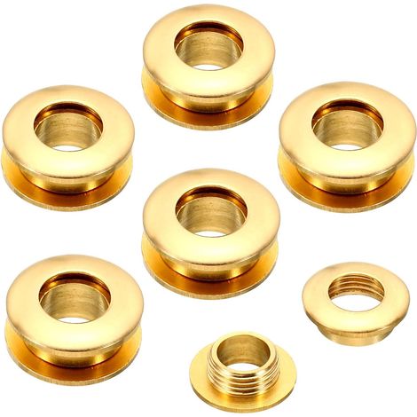 8 mm (1/3 pouce) Solide Laiton Trou Œillets, 6 pcs Arc Surface Auto Support Œillets avec Rondelle pour Cuir Artisanat, Laiton Ton (1/5)