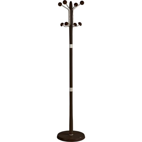 Perchero mod. 420 herrajes en cromo satinado lacado wengué, 180 cm(alto)37 cm(ancho)37 cm(largo) (1/2)