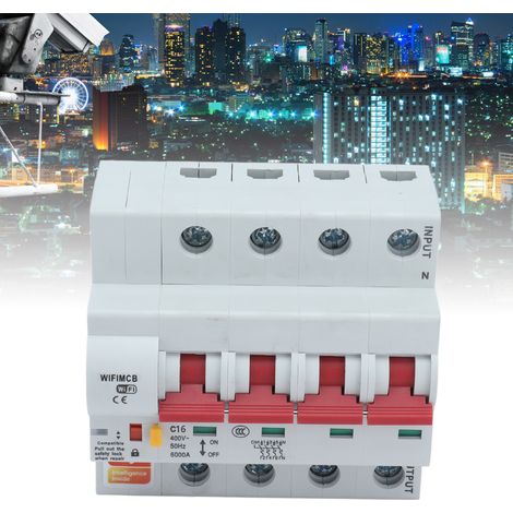 Intelligenter 4-poliger Schalter mit Fernbedienung, WLAN und Bluetooth, 16-A-Leistungsschalter (1/5)