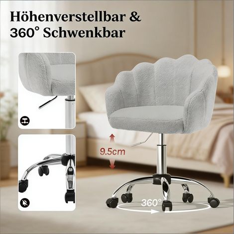Chaise maquillage confortable, chaise bureau design feuille fleur élégante, fauteuil de travail ergonomique (uniquement chaise bureau)