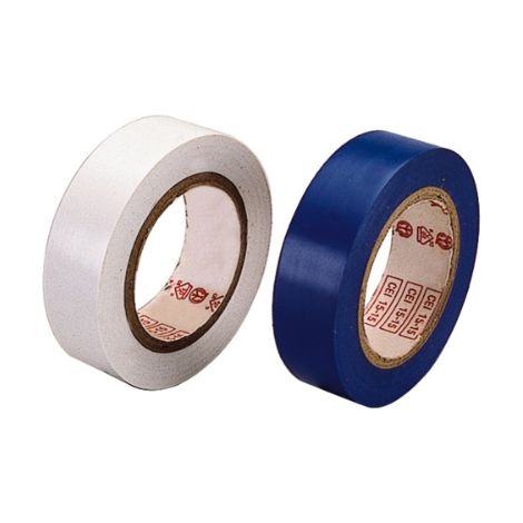 Poly Pool Nastro Isolante Adesivo PP0518 PVC Bianco e Azzurro 15mm x 10m - Set 2 Rotoli