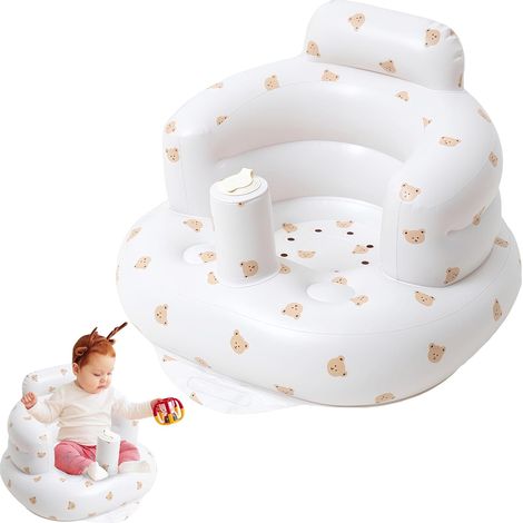 Siège gonflable pour bébé à partir de 3 mois, avec pompe à air intégrée, chaise gonflable portable, siège au sol, pour les tout-petits, pour apprendre à s'asseoir (1/5)