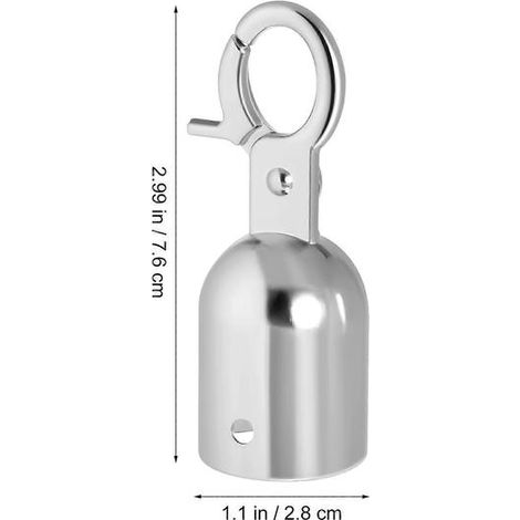 embouts de corde à mousqueton, fixations pour corde de terrasse, embouts en acier inoxydable (1/4)