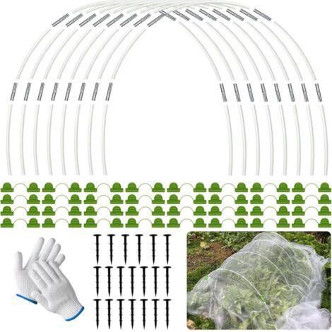 Arceau pour Serre Tunnel,90 Pièces Cerceau pour Serre de Jardin,Kit de Maison de Cerceau de Jardin,avec Gants,Garden Arceaux pour Serre Tunnel,pour la Protection du Givre Hivernal (1/5)