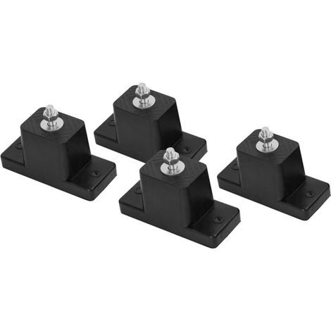 Lot de 4 pieds anti-vibrations pour climatisation - Support en caoutchouc pour climatisation - 200 kg - Antidérapant - Résistant aux UV (1/4)