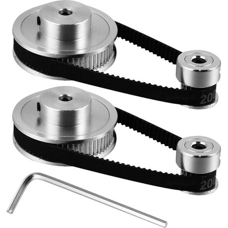Accessoires pour imprimantes 3D Pièce détachée pour imprimante 3D Kit de poulie pour moteur pas à pas Accessoires pour imprimantes 3D-4.00X4.00X1.80CM-Silver