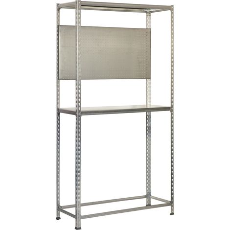 SimonRack Étagère á Pneus avec Panneau Perforé, Rangement 5 pneus, 2000x1200x400 mm, Métal Renforcé, Garage Atelier, Galvanisé - Simonauto (1/4)