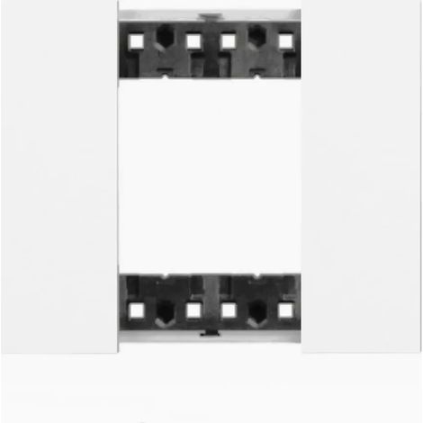 Placca 2P bianca compatibile con Bticino Living Now tipo Biesse