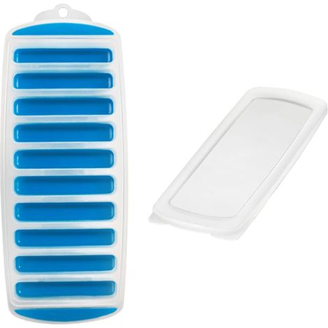 Bac à Glaçons Bouteille Fond en Silicone Glaçons Réutilisables à Libération Facile avec Couvercle Amovible Anti-éclaboussures Idéal pour les Boissons pour Sportifs et Les Bouteilles d'eau (1/5)