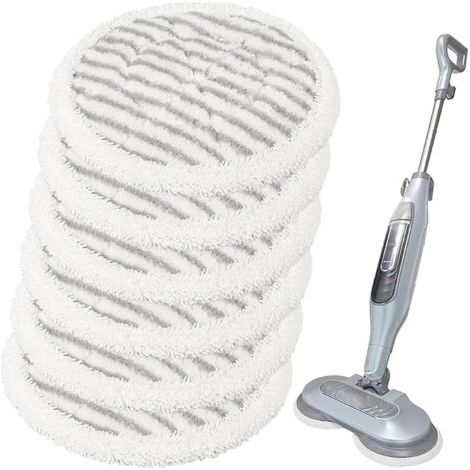 6er-Pack Ersatzpads für Shark S6002UK und S7201UK Dampfreiniger, wiederverwendbare Mikrofaser-Ersatzpads für alle versiegelten Hartböden, waschbare, rotierende Pads (1/5)