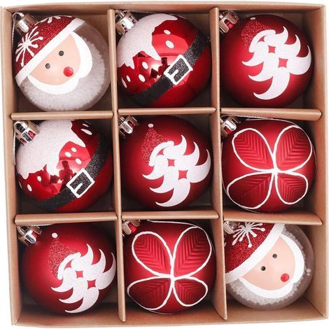 9-teiliger, wiederverwendbarer Weihnachtsbaumschmuck zum Aufhängen, für Abschlussfeiern, Cafés, Feste und Thanksgiving (1/5)