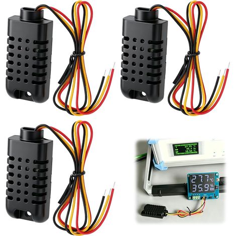 3 Pièces Module Capteur DHT21 AM2301 AM2301A, Module Capteur Numérique Température et Humidité 3,3V 5V Haute Précision, pour Arduino Raspberry Pi Domotique Climatisation Surveillance Humidité (1/5)