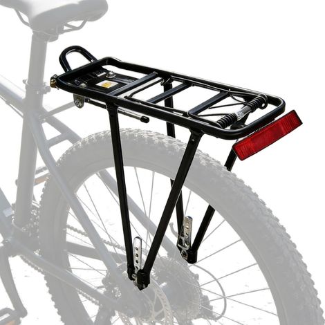 Porte-Bagages Universel, Porte-Bagages De Vélo, Porte-Bagages Arrière Réglable, Porte-Bagages Vélo Arrière Et Avant pour 26-29 Pouces avec Réflecteur Et Charge Maximale 50 Kg