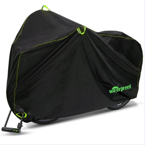 Funda impermeable para bicicleta, para almacenamiento exterior de una bicicleta (1 bicicleta), funda para la lluvia para bicicletas hecha de tela Oxford 210D, resistente a los rayos UV. (1/5)