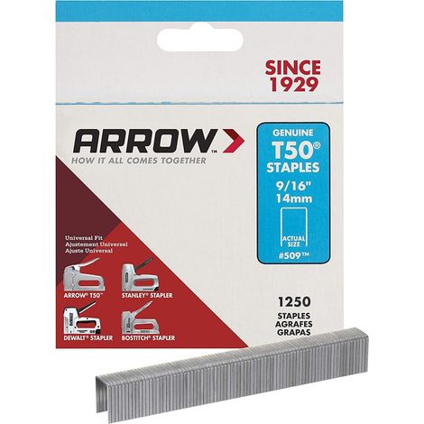 ARROW T50 Staples- Scatola per graffette 1 x 1250 (14mm - 9/16in)