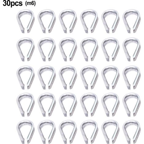 Cosses et manchons de câble en acier inoxydable 304, (M6) kit de matériel poli pour cordes à linge, tentes et garde-corps (1/5)