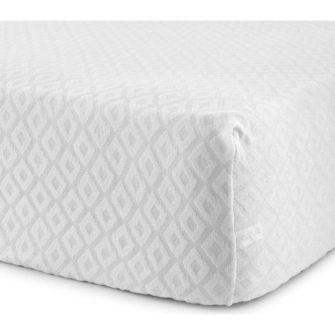 Coprimaterasso traversa spugna jersey una piazza e e mezza 125x200cm bordo 27cm