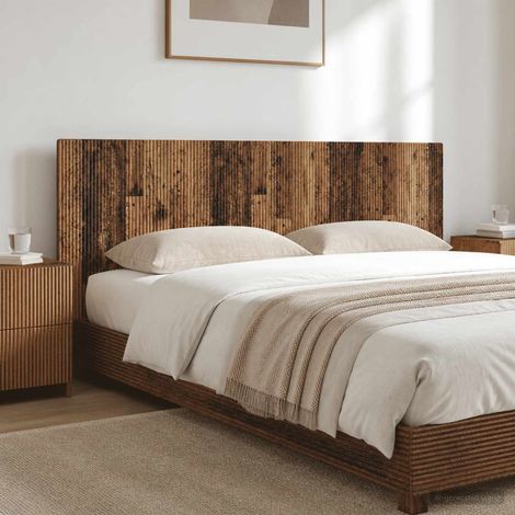 vidaXL Cabecero montada en la pared ARNHEM Madera envejecida (1/5)