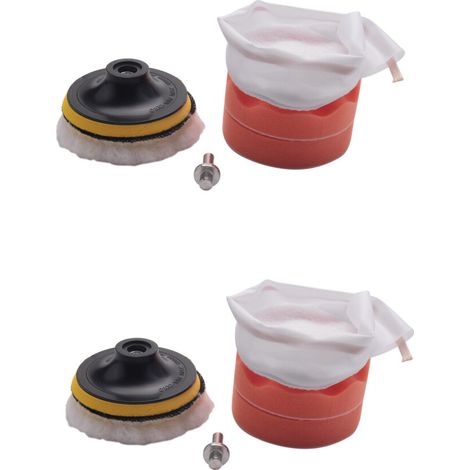 Kit de almohadillas de pulido 2X Gross, adaptador de broca para almohadilla de pulido de automóvil (1/2)