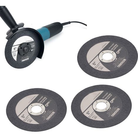 Meuleuse d'angle à disque de 125 mm de diamètre extérieur et 22 mm de diamètre intérieur pour le découpage et le meulage du métal et de l'acier inoxydable. (1/5)