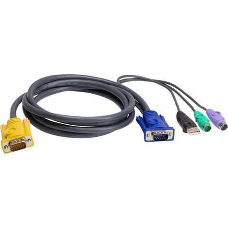 ATEN Câble KVM USB 1,8m PS/2