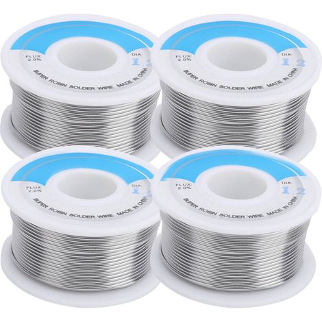 Fil de soudure 1,2mm 100g, lot de 10 bobines, soudure étain sans plomb pour électronique et bricolage, alliage haute qualité, flux incorporé, idéal pour souder circuits imprimés et composants. (1/5)