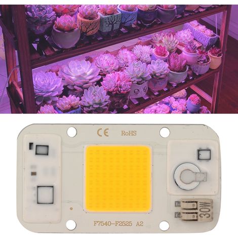 Source lumineuse LED 30 W à circuit intégré, 220 V, sans alimentation haute pression, pour la croissance des plantes (lumière chaude). (1/5)