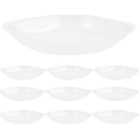 20pcs Plateaux de Pesée en Plastique Blanc pour Solides et Poudres, Forme Rhombique, Fond Plat, Facile à Verser, pour Laboratoire et Présentation de Grains de Café (1/5)